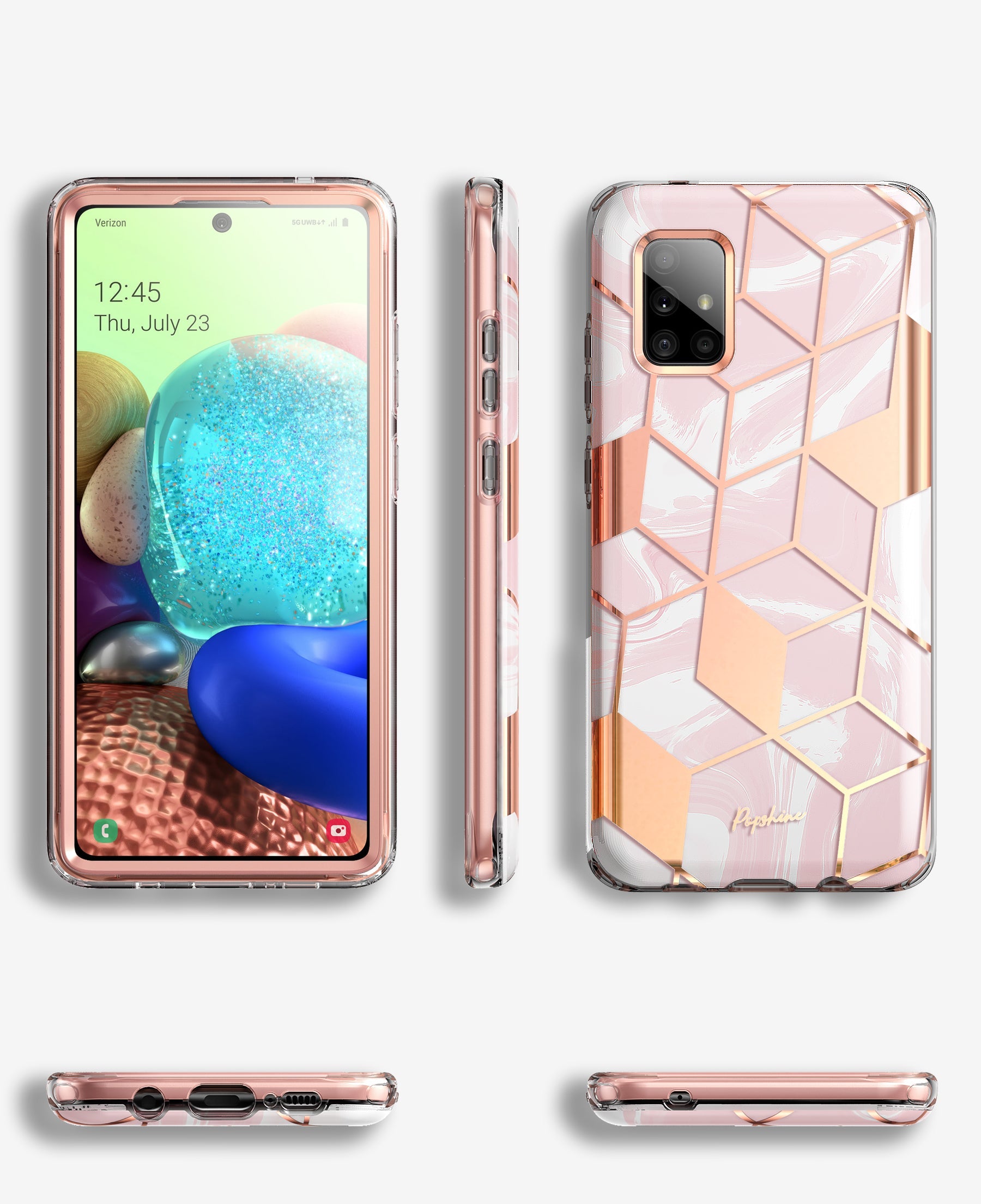 2020 Samsung Galaxy A71 5G UW Marble Bumper Case with