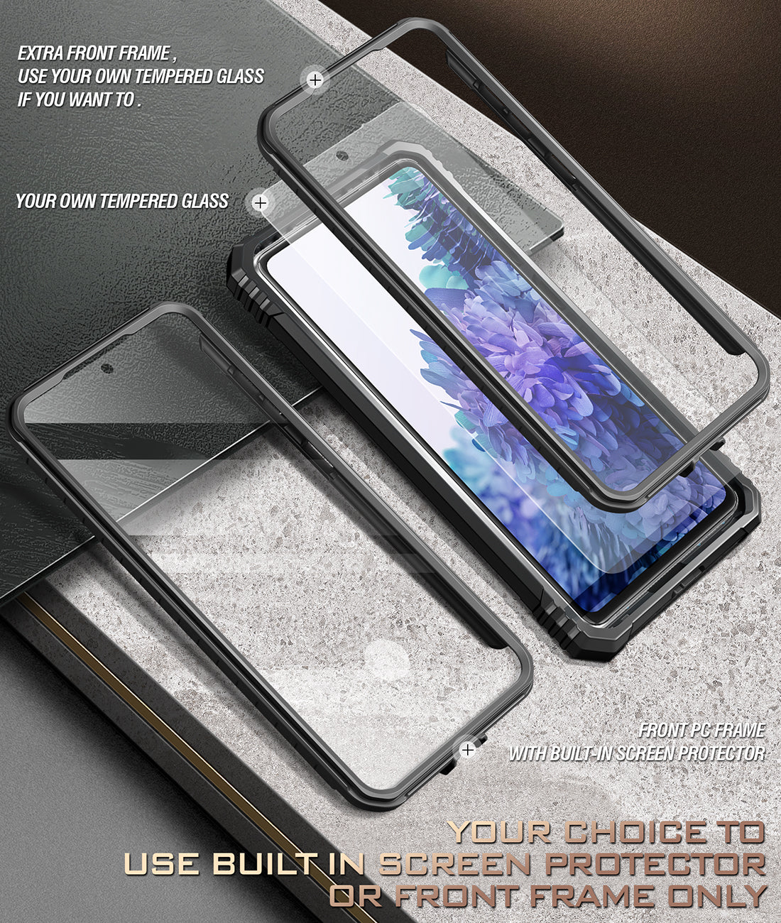 For Samsung Galaxy S20 FE 5G Cool Heavy Duty Case Cover+Tempered