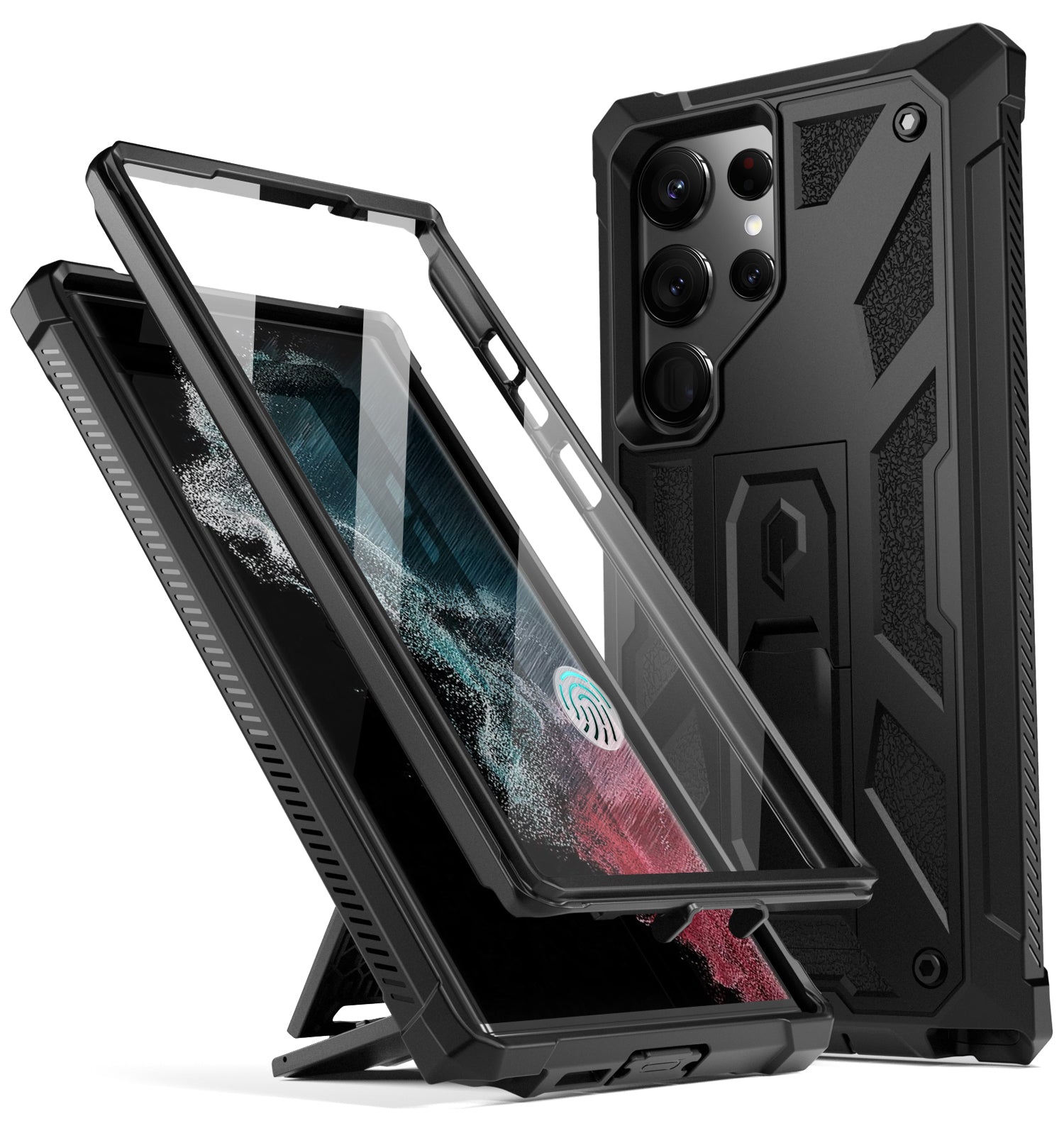 Spigen® Wallet S™ Plus ACS05629 Samsung Galaxy S23 Ultra Case - Black
